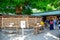 TOKYO, JAPAN: Many wooden of Votive Tablets at Meiji Shrine in Shibuya, Tokyo, Japan