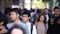 Tokyo, Japan - October 30, 2019: Mass of People are walking in Shinjuku district in Tokyo, Japan.