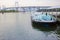 Tokyo, Japan, Speedboat at the pier. The Island Of Odaiba.