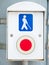 Tokyo, JapanTraffic light button for pedestrians and handicapped persons / Symbol for disabled person for crossing the road at the