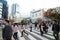 TOKYO - NOVEMBER 28: Crowds of people crossing the center of Shibuya