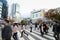 TOKYO - NOVEMBER 28: Crowds of people crossing the center of Shibuya