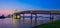 Tokyo skyline and rainbow bridge at night in Odaiba waterfront