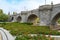 Toledo Bridge, 18th century, in Madrid Rio Park, Madrid, Spain