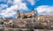 Toledo cityscape, Walls, Alcazar and the city walls. Spain