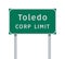 Toledo Corp Limit road sign