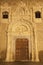 TOLEDO - MARCH 7: Detail of renaissance portal of Hospital Santa Cruz from years 1504 y 1514 by Alonso de Covarrubias