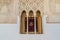 TOLEDO, SPAIN - OCTOBER 23, 2017: Window of El Transito synagogue in Toledo, Spa