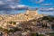 Toledo, Spain. Old city with its Royal Palace over the Tagus River sinuosity