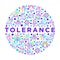 Tolerance concept in circle with thin line icons: gender, racial, religious, sexual orientation, interclass, for disability,