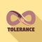 Tolerance logo, flat style