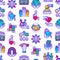 Tolerance seamless pattern with thin line icons: gender, racial, national, religious, sexual orientation, educational, interclass