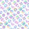 Tolerance seamless pattern with thin line icons: gender, racial, national, religious, sexual orientation, educational, interclass