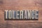 Tolerance word wood
