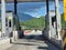 toll station in egnatia street in greece ioannina city