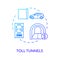 Toll tunnels concept icon