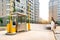 Tollbooth in underground car park