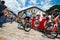 Tolmezzo, Italy May 20, 2018: Professional Cycling shortly before a hard montain stage