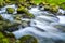 Tolmie Creek Waterfall in Summer with slow shutter Mt nainier