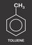 Toluene formula illustration