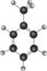 Toluene or methylbenzene  C7H8 Organic Compound Molecular Structure