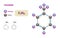 Toluene molecule vector illustration. Hydrogen and Carbon structure diagram.