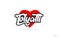 tolyatti city design typography with red heart icon logo