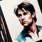 Tom Cruise art design face vector style head cartoon person illustration