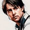 Tom Cruise art design face vector style head cartoon person illustration