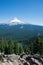 Tom and Harry mountain trail summit, view of Mt. Hood in the distance