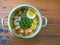 Tom Yam Kung with instant noodles