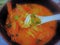 Tom Yum Goong Spicy shrimp, mushroom, chilli paste, milk, lemongrass, kaffir lime leaf, parsley, coriander