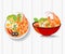 Tom Yum Kung Thai spicy soup vector , thai food