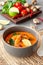 Tom yum soup. Thai cuisine. Healthy eating. Recipes