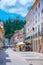 Tomar, Portugal, June 22, 2021: Narrow street in the old town To