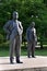 Tomas and Jan Antonin Bata statue in Zlin, Czech Republic