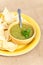 Tomatillo salsa verde, mexican cuisine