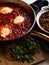 Tomato based Shakshuka - Middle Eastern food in the pan