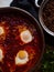 Tomato based Shakshuka - Middle Eastern food in the pan