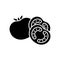 Tomato black glyph icon