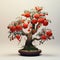 Tomato Bonsai: A Detailed Petal Blossomed Tree In Ancient Chinese Art Style