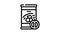 tomato canned food line icon animation