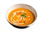 Tomato curry soup in bowl