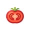 Tomato cut in half flat icon