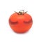 Tomato with false eyelashes concept happy life