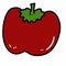 tomato fruit cartoon on white background