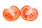 Tomato halves on a white background