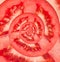 Tomato infinity spiral abstract background.