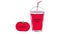 Tomato juice. Animation on a white background.