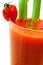 Tomato juice with celery stick